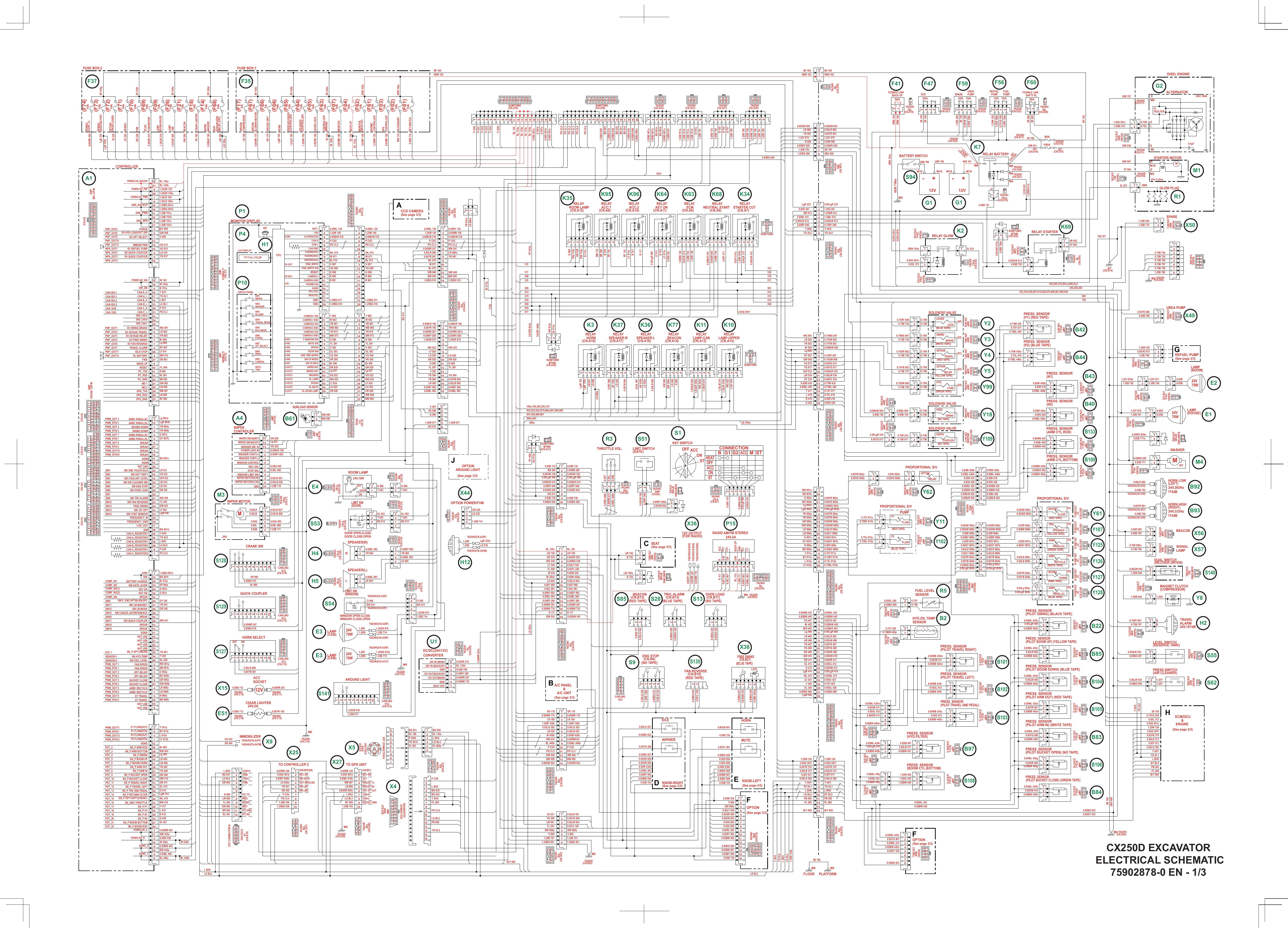 CXD250 Electrical Schematic 1 3
